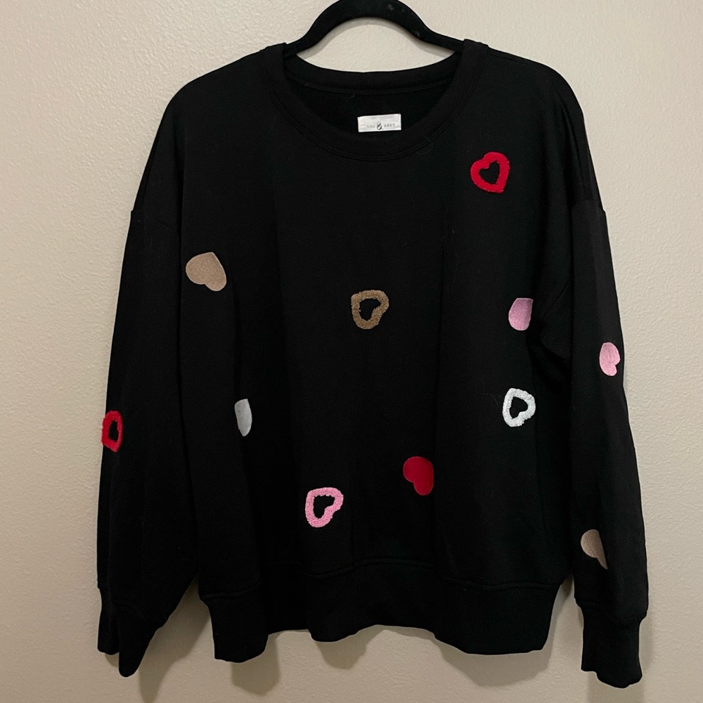 ✨LOU & GREY✨ Heart Print Crewneck